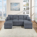 VORENE 2 Piece Modern Corduroy Sectional Sofa LAF RAF Chaise Loveseat For Living Room, Dark Gray