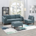 VORENE 5 Piece Modular Sectional Sofa Set With Chairs And Ottoman, Mineral