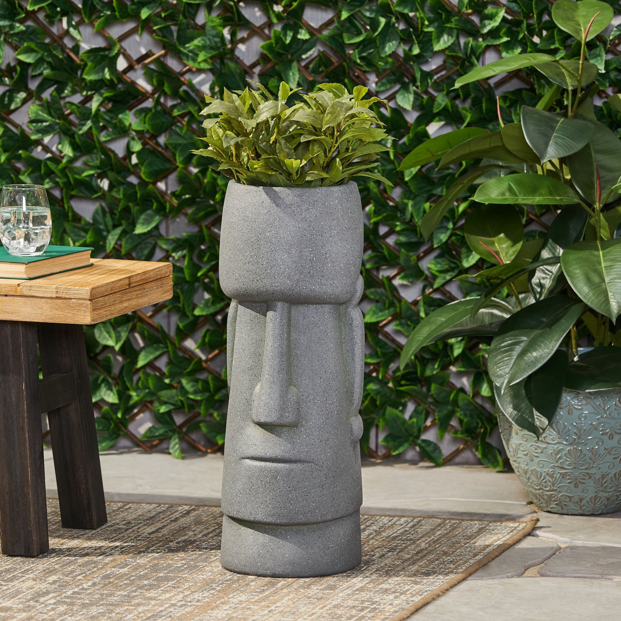 VORENE Flower Planter, Modern Lightweight MGO Pot for Garden or Patio