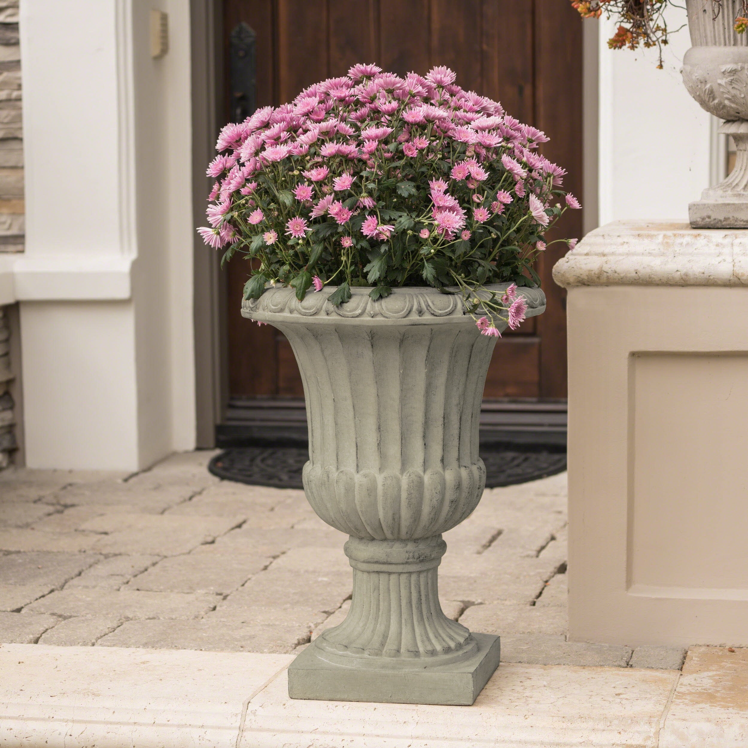 VORENE Italian Urn Planter Classic Decorative Flower Container for Outdoor Garden Patio and Yard Decoration