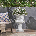 VORENE MGO Garden Urn Planter Classic Decorative Flower Pot for Outdoor Garden Patio Landscape Decor