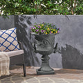 VORENE MGO Garden Urn Planter Sturdy Decorative Plant Pot Ideal for Outdoor Patio Yard and Garden