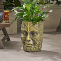VORENE MGO Garden Urn Planter Weather Resistant Flower Container for Outdoor Garden Patio Use