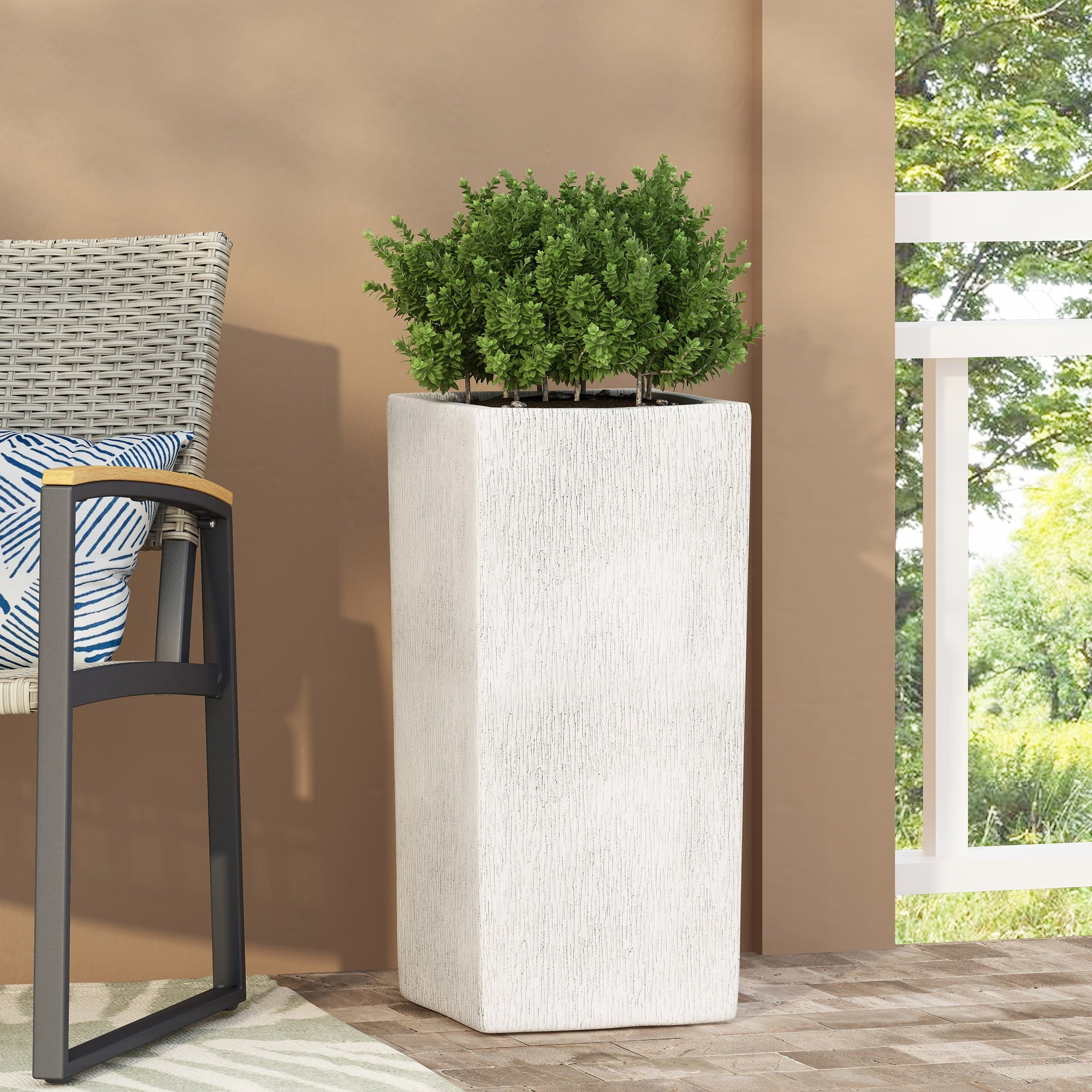 VORENE MGO Planter, Frost-Resistant Decorative Pot for Herbs and Flowers